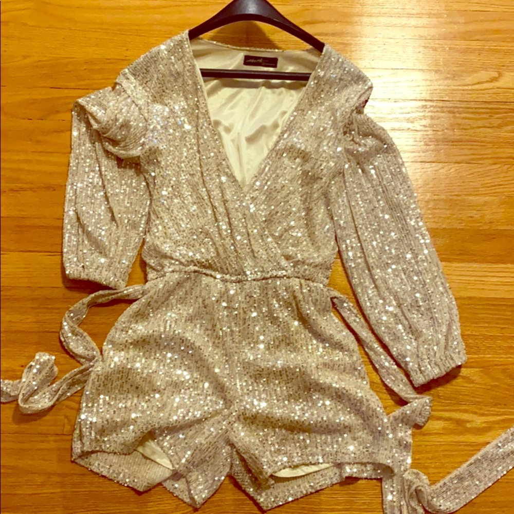 Gold sequence romper